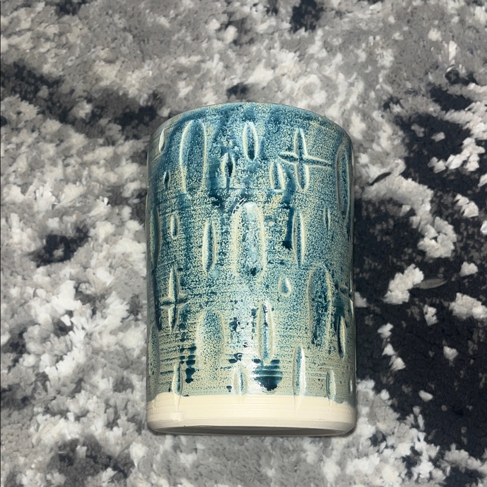 Artistic Blue Ceramic Vase